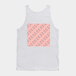 silver pink glittered shiny stars pattern Tank Top